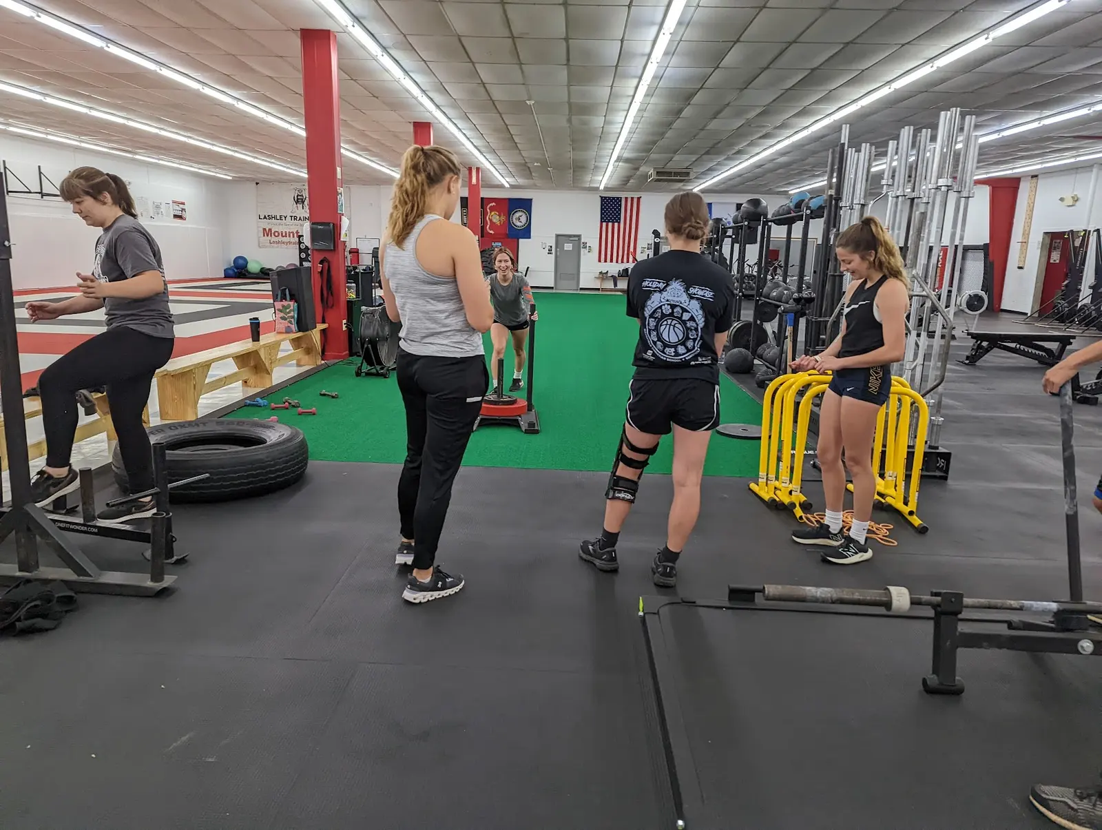 Members training on the gym floor at Lashley Training Center, Mt. Vernon