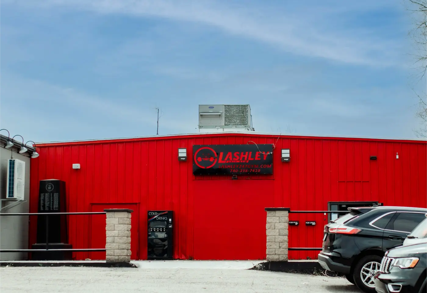 The red Lashley Training Center building on Parrott Street, Mt. Vernon